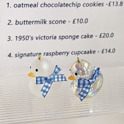 (52) Непрозрачная лаванда Покрытие акриловыми шариками, утка, разноцветные, 44.5x30.1x40.5 мм, отверстие : 3.5 мм