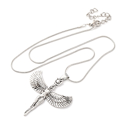 Античное Серебро Тибетский стиль сплав богиня кулон nrecklaces для женщин, античное серебро, 18.50 дюйм (47 см)