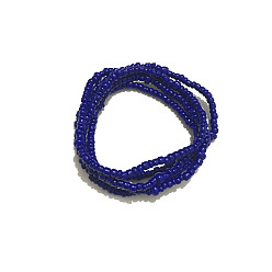 Темно-Синий Бусины из стеклянного бисера на талию, темно-синий, 800 мм