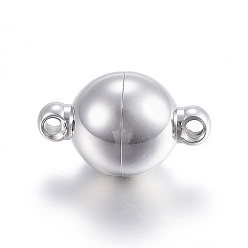 Нержавеющая Сталь Цвет Устойчивы к потускнению 304 магнитные застежки из нержавеющей стали с петлями, круглые, цвет нержавеющей стали, 13x8 мм, отверстие : 1 мм