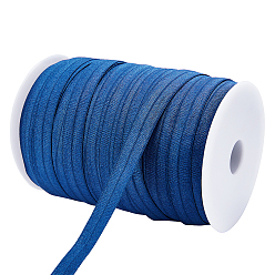 Dunkelblau Flache elastische Gummikordel / -band, Gewebekleidungsnähzubehör, dunkelblau, 15 mm, ca. 75 m / Rolle