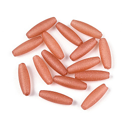 Темный Лосось Стеклянные бусины прозрачных цветов, круглое отверстие, рис, темный лосось, 10.5~11.5x3.5~4 мм, отверстие : 0.9~1 мм, Около 2780 шт / 500 г