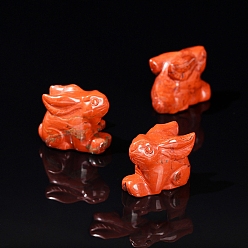 Вишневый Кварц Украшения из синтетического вишневого кварцевого стекла, украшение домашнего офиса, кролик, 42 мм