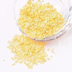 Желтый Украшение аксессуаров пластиковая пайетка / блестки бисер, звезда, желтые, 3.5x3.5x0.1 мм, Около 450000 шт / фунт