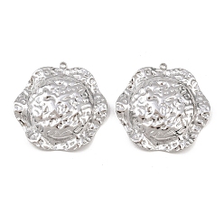 Нержавеющая Сталь Цвет Кованые 304 подвески из нержавеющей стали, шляпа, без кадмия, без никеля и без свинца, цвет нержавеющей стали, 35x34.5x7.5 мм, отверстие : 1.7 мм