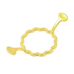 Цветок Формы для восковой печати из сплава, принадлежности для сургучной печати, для свадебных пригласительных билетов, конверты, дары, винная упаковка, золотые, цветок, 38x73x16 мм, внутренний диаметр: 33 мм