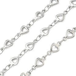 Нержавеющая Сталь Цвет 304 треугольные звенья из нержавеющей стали, пайки, цвет нержавеющей стали, 10.5x5.5x1.5 мм, 2 м / шт