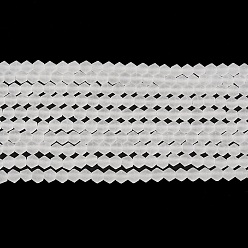 Прозрачный Имитировать нити бус из матового стекла из австрийского хрусталя, класс АА, граненые, двухконусные, прозрачные, 2.9~3.3x2.5 мм, отверстие : 0.7 мм, около 135~140 шт / нитка, 38~40 см