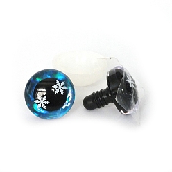 Озёрно--синий Снежинка узор пластиковая кукла безопасность ремесло глаз, с распоркой, для поделок куклы игрушки кукольные плюшевые животные изготовление, Плут синий, 12 мм