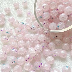 Бледно-Розовый 10 бусины лэмпворк ручной работы, с блеском, имитация нефрита, круглые, розовый жемчуг, 10 мм