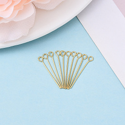 Настоящее золото 18K Латунные булавки, без никеля , долговечный, реальный 18 k позолоченный, 20x0.5 мм, отверстие : 1.6 мм