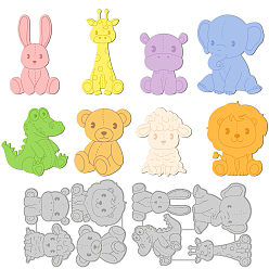 Other Animal Кукла тема трафареты для резки углеродистой стали, для diy scrapbooking, Фотоальбом, декоративная бумага для тиснения, цвет нержавеющей стали, животное рисунок, 100~104x125~145x0.8 мм, 2 шт / комплект