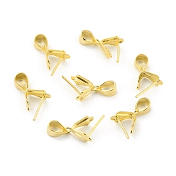 Золотой 925 зажим для зажима льда из стерлингового серебра, реальный 18 k позолоченный, 10x6x4 мм, внутренний диаметр: 5x5 мм, штифты : 0.7 мм