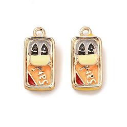 Rectangle Подвески из эмали и сплава, пищевые темы прелести, консервированная рыба, 17x8x5 мм, отверстие : 1.6 мм