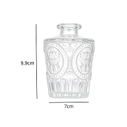 Прозрачный Стеклянная ваза с тиснением, украшение дома гидропо ниша ваза для растений ваза для цветов, прозрачные, 7x9.9 см