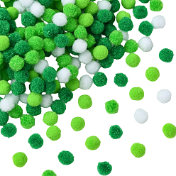 Mixed Color 400Pcs 4 Colors DIY Doll Craft, Polyester Pom Pom Ball, Round, Mixed Color, 10mm, 100pcs/color