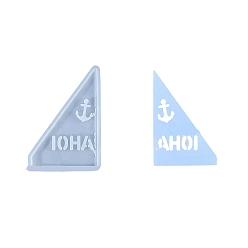 Треугольник Парусник своими руками изготовление свечей, силиконовые формы для литья, для уф-смолы, изготовление изделий из эпоксидной смолы, белые, треугольные, 130x90x8.5 мм