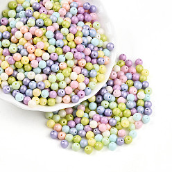 (52) Непрозрачная лаванда Бисер из стекла , круглые, разноцветные, 5x5 мм, отверстие : 0.9~1 мм, Около 2810 шт / фунт