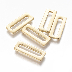 Золотой 201 нержавеющей стали связывающий кольца, прямоугольные, золотые, 20x8x1.5 мм, внутренний диаметр: 16x3 мм