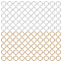 Mixed Color 1000Pcs 2 Colors 304 Stainless Steel Jump Rings, Open Jump Rings, Metal Connectors for DIY Jewelry Crafting and Keychain Accessories, Mixed Color, 20 Gauge, 6x0.8mm, Inner Diameter: 4.4mm, 500pcs/color