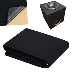 Black Felt Fabric, with Adhesive Tape, DIY Craft Supplies, Black, 1000x1000x1.5mm