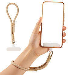 Бланшированный Миндаль Полиэфирный шнур для крепления телефона, для украшения мобильных аксессуаров, бланшированный миндаль, 225 мм