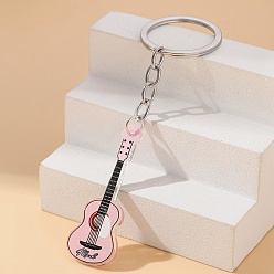 Pink Акриловые брелки, украшения для сумок и кошельков, гитар, розовые, 11x3 см