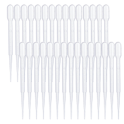 White 2ml Disposable Plastic Dropper, Transfer Graduated Pipettes, White, 142~145x2.5mm, Capacity: 2ml(0.06 fl. oz)