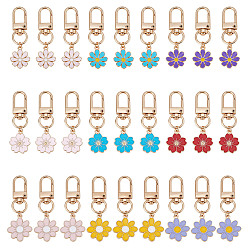 (52) Непрозрачная лаванда 27 шт 9 стили ромашка сплав эмаль подвеска украшение, с поворотными застежками сплава, разноцветные, 52~56 мм, 3 шт / стиль