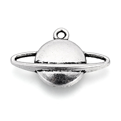 Antique Silver Tibetan Style Alloy Pendants, Planet, Universe Space Charms, Cadmium Free & Lead Free, Antique Silver, 13x20x2.5mm, Hole: 1.5mm, about 1360pcs/1000g