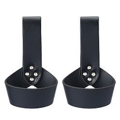 Black PU Leather Sword Belt Waist Sheath, Costume Medieval Cosplay Accessories, Black, 145x95x9mm