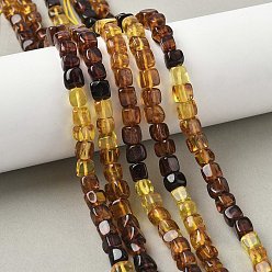 Янтарный Янтарные шарики нити, самородки, упавший камень, 5~7x5~7x5.5~6 мм, отверстие : 0.6 мм, около 57 шт / нитка, 13.98 дюйм (35.5 см)