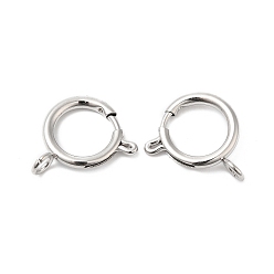Нержавеющая Сталь Цвет Не тускнеет 304 застежки-пружины из нержавеющей стали, кольцо, цвет нержавеющей стали, 19x14x5 мм, отверстие : 3 мм