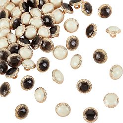 (52) Непрозрачная лаванда 60шт. 2 цвета 1-отверстие стержень из сплава кнопка, с эмалью, плоско-круглые, разноцветные, 10x7 мм, отверстие : 2 мм, 30 шт / цвет