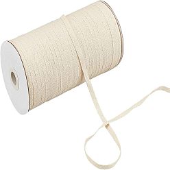 Blanc Antique Coton rubans en coton sergé, rubans à chevrons, pour la décoration de la maison, emballage cadeaux et bricolage artisanat décoratif, blanc antique, 3/8" (9 mm)