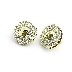 Золотой Круглая сумка из сплава со стразами и поворотным замком, повернуть замок, аксессуары для кошелька diy bag, золотые, 4 см