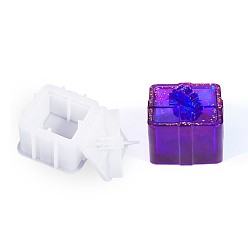 Квадрат Коробка для хранения силиконовых форм, формы для украшения, формы для литья гипсовой смолы, белые, квадратный, 71x43 мм