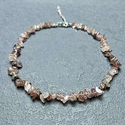 Клубничный Кварц Ожерелья из натурального клубничного кварца с бусинами для женщин, 16.93 дюйм (43 см)