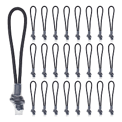 Черный 30шт. пластиковая термоусадочная трубка с тросом для вытягивания, замена бегунка молнии для рюкзаков, жакеты, багаж, кошельки, сумки, толстовка, чёрные, 64x7.5x6.5 мм