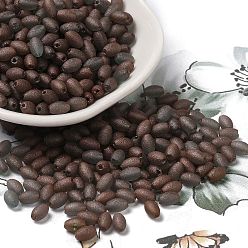 Кокосово-Коричневый Стеклянные бусины прозрачных цветов, круглое отверстие, овальные, кокосового коричневый, 5.5~6x3.5~4 мм, отверстие : 0.8 мм, Около 4500 шт / 500 г