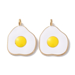 Egg Подвески из эмали и сплава, прелести яичницы, яйцо, 23.5x18x1.5 мм, отверстие : 2.5 мм