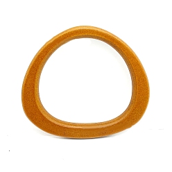 Оранжевый Деревянная ручка сумки, треугольный, аксессуары для замены сумок, оранжевые, 12.9x14.5 см, Внутренний диаметр: 10.6 cm