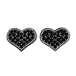 Реактивный Самолет Стразы в форме сердца, закрепленные методом термофиксации, с тканевыми нашивками., струя, 35.5~36.5x43~44x3~3.5 мм