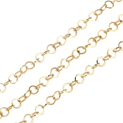 Настоящее золото 18K Ионное покрытие (ip) 304 звенья цепи из нержавеющей стали, с катушкой, пайки, реальный 18 k позолоченный, 4x0.3 мм, около 32.81 футов (10 м) / рулон