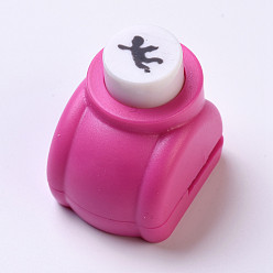 Случайный Цвет Пластиковые наборы для пунша для скрапбукинга и бумажных промыслов, бумажные формочек, ангел, случайный один цвет или случайный смешанный цвет, 33x26x32 мм