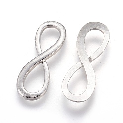 Платина Соединители звеньев сплава, без кадмия и без свинца, бесконечность, платина, 30x10x2 мм