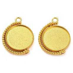 Золотой Цинк настройками подвески сплава кабошон, поворотные подвесные безели, плоско-круглые, золотые, лоток : 20 мм, 31.5x24.5x3.5 мм, отверстие : 2.5 мм