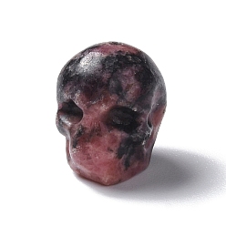 Rhodonite Natural Rhodonite Beads, Skull, 13x10x11.5mm, Hole: 1mm