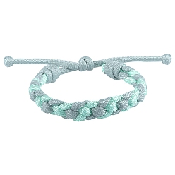 Аква Регулируемые браслеты из плетеного полиэфирного шнура для мужчин и женщин, вода, периметр: 7-1/8~10-1/4 дюйм (18~26 см)