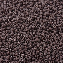 (DB0735) Opaque Dark Mauve MIYUKI Delica Beads, Cylinder, Japanese Seed Beads, 11/0, (DB0735) Opaque Dark Mauve, 1.3x1.6mm, Hole: 0.8mm, about 2000pcs/bottle, 10g/bottle